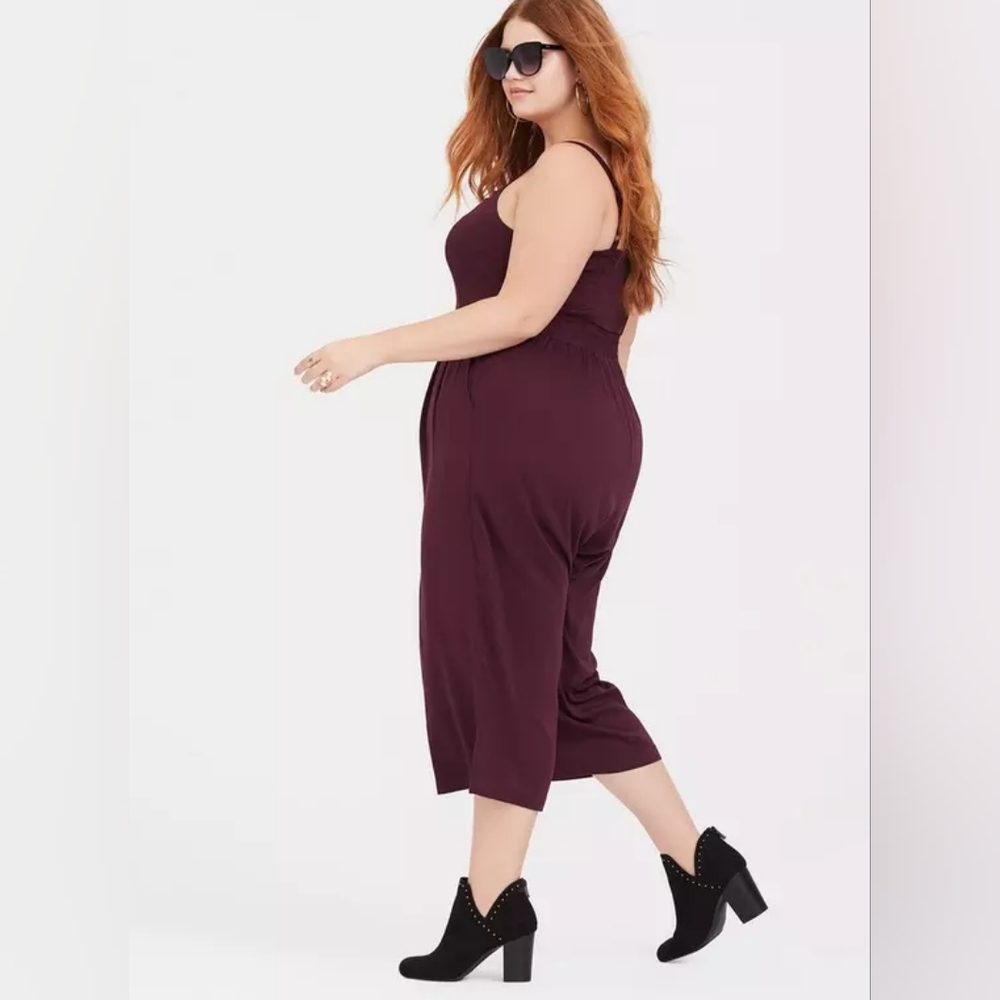 Torrid Lace Up Culotte Jumpsuit In 4 (26) - Picture 3 of 11